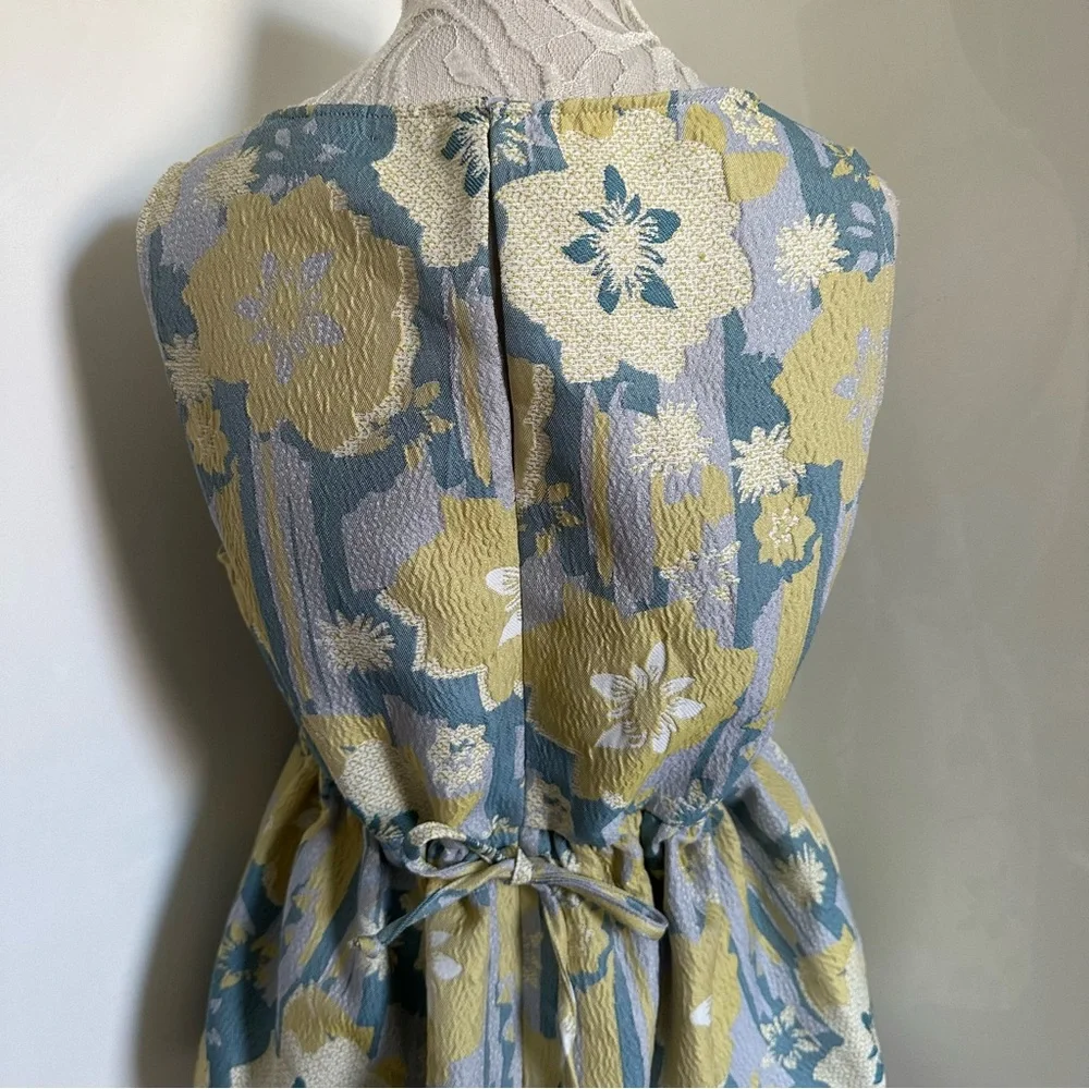 NWT LILITH Kasikeu Floral Boho Top in Citron sz L - Picture 6 of 11
